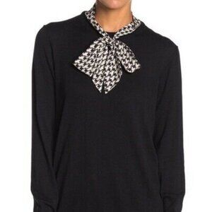 14th & Union Women's Tie Scarf Knit Pullover Sweater